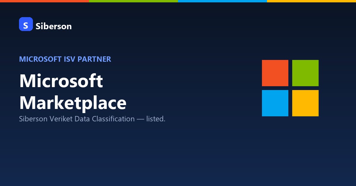 Siberson Veriket on the Microsoft commercial marketplace